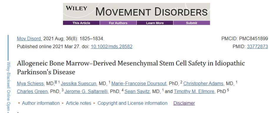 美國麥戈文醫學院:干細胞治療帕金森病安全、有效! 美國麥戈文醫學院:干細胞治療帕金森病安全、有效!