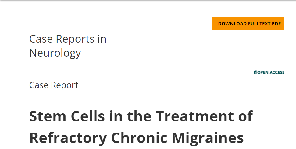 紐約頭痛中心主任:干細胞治療難治性慢性偏頭痛 紐約頭痛中心主任:干細胞治療難治性慢性偏頭痛