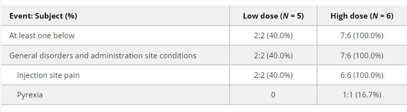 表3：ITT人群中與治療相關的AE總結。