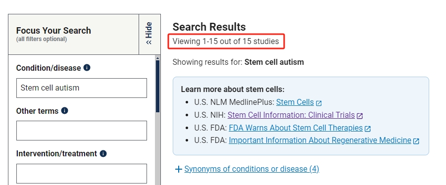 干細(xì)胞治療自閉癥的臨床研究進(jìn)展