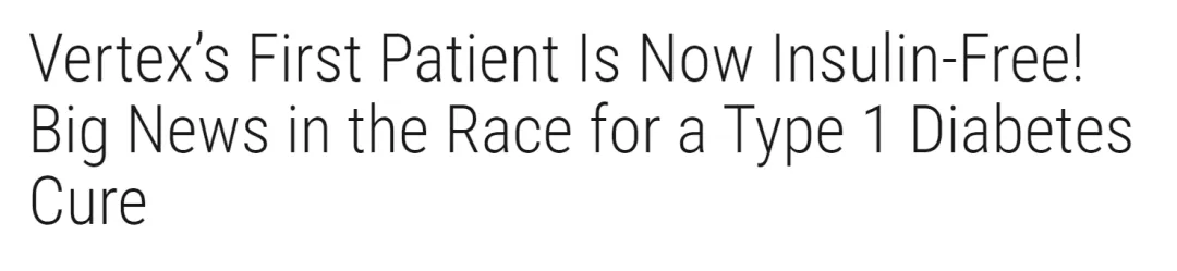 △ Diabetes Daily(糖尿病日?qǐng)?bào))曾報(bào)道VX-880的數(shù)據(jù) △ Diabetes Daily(糖尿病日?qǐng)?bào))曾報(bào)道VX-880的數(shù)據(jù)
