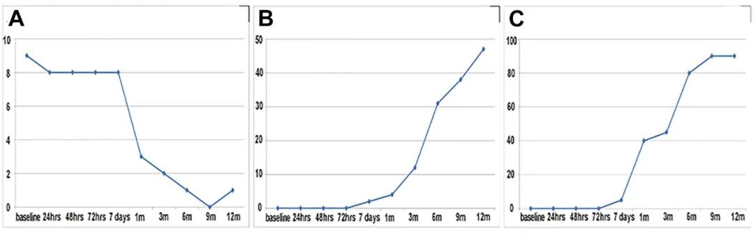 1、3、6 和12個月隨訪以評估NIHSS評分、神經功能和MRI結果。? 1、3、6 和12個月隨訪以評估NIHSS評分、神經功能和MRI結果。?