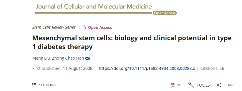 間充質干細胞：1 型糖尿病治療中的生物學和臨床潛力