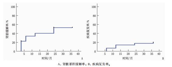 總生存率、腎臟緩解率及復發率