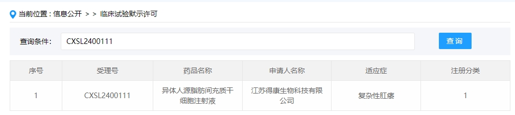 該干細(xì)胞新藥的適應(yīng)癥為復(fù)雜性肛瘺。 該干細(xì)胞新藥的適應(yīng)癥為復(fù)雜性肛瘺。