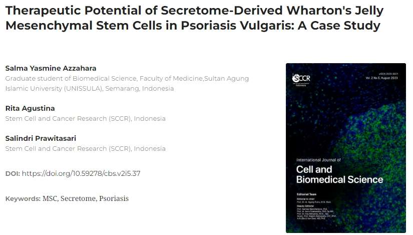分泌組衍生的華通氏膠間充質干細胞在尋常型銀屑病中的治療潛力 分泌組衍生的華通氏膠間充質干細胞在尋常型銀屑病中的治療潛力