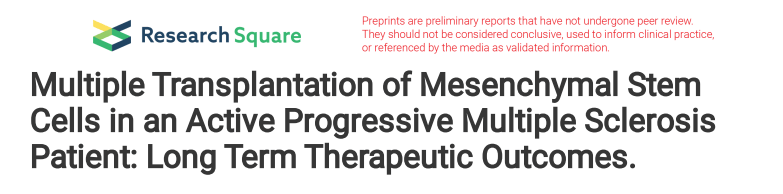 對活動性進行性多發(fā)性硬化癥患者進行多次間充質干細胞移植：長期治療結果。