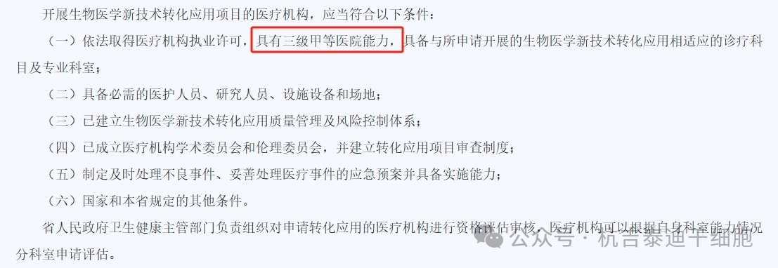 需要三甲醫院門檻