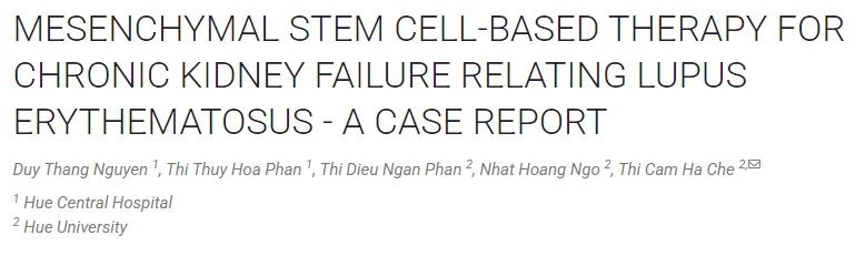 間充質(zhì)干細胞治療與紅斑狼瘡相關(guān)的慢性腎衰竭——病例報告 間充質(zhì)干細胞治療與紅斑狼瘡相關(guān)的慢性腎衰竭——病例報告