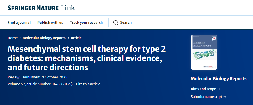間充質干細胞治療2型糖尿病：機制、臨床證據和未來方向