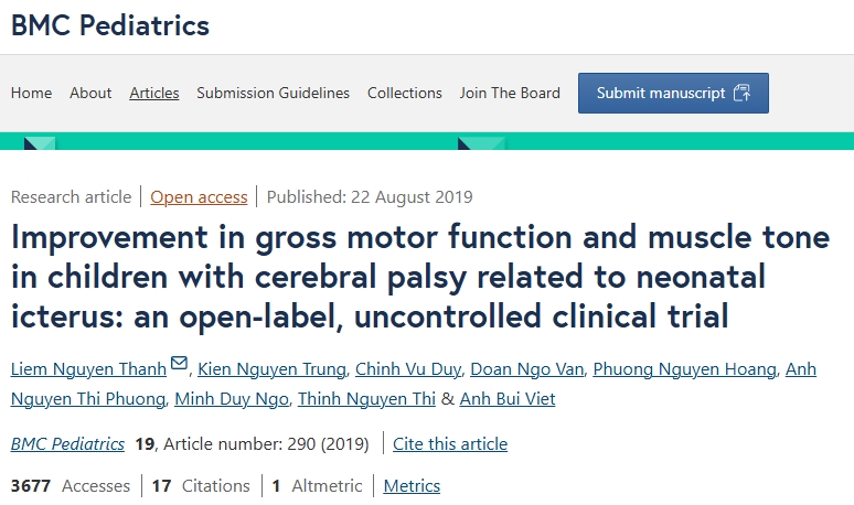 改善新生兒黃疸型腦癱患兒的大運動功能和肌張力:一項開放標(biāo)簽、非對照臨床試驗 改善新生兒黃疸型腦癱患兒的大運動功能和肌張力:一項開放標(biāo)簽、非對照臨床試驗