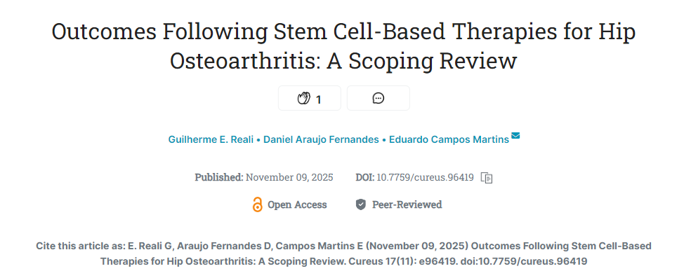 干細胞療法治療髖關節(jié)骨關節(jié)炎的療效:范圍綜述 干細胞療法治療髖關節(jié)骨關節(jié)炎的療效:范圍綜述