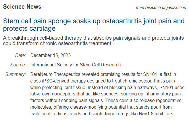 干細胞止痛海綿可吸收骨關節(jié)炎關節(jié)疼痛并保護軟骨 干細胞止痛海綿可吸收骨關節(jié)炎關節(jié)疼痛并保護軟骨