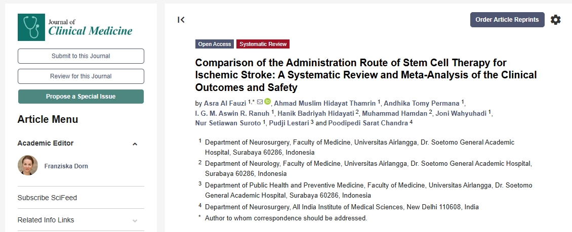缺血性卒中干細胞治療給藥途徑的比較:臨床結果和安全性的系統評價與薈萃分析 缺血性卒中干細胞治療給藥途徑的比較:臨床結果和安全性的系統評價與薈萃分析