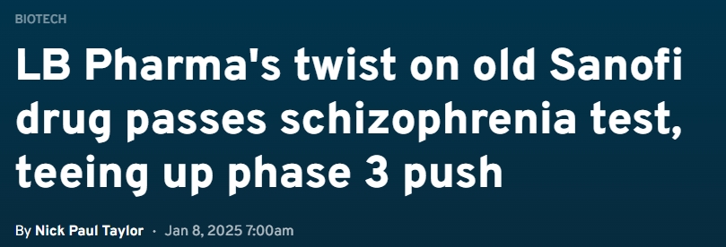 LB-102 治療精神分裂癥的 II 期臨床試驗取得積極進展 LB-102 治療精神分裂癥的 II 期臨床試驗取得積極進展