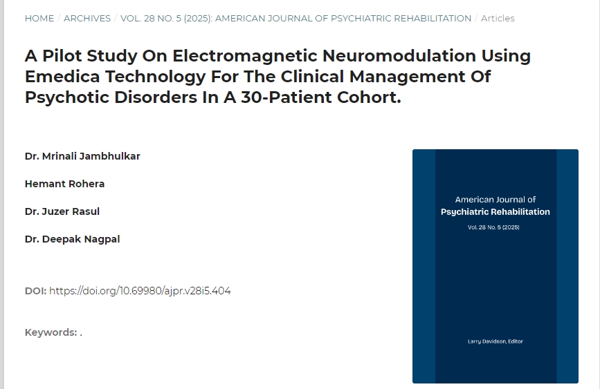 使用Emedica技術對30名患者進行精神病臨床管理的電磁神經調節的初步研究 使用Emedica技術對30名患者進行精神病臨床管理的電磁神經調節的初步研究