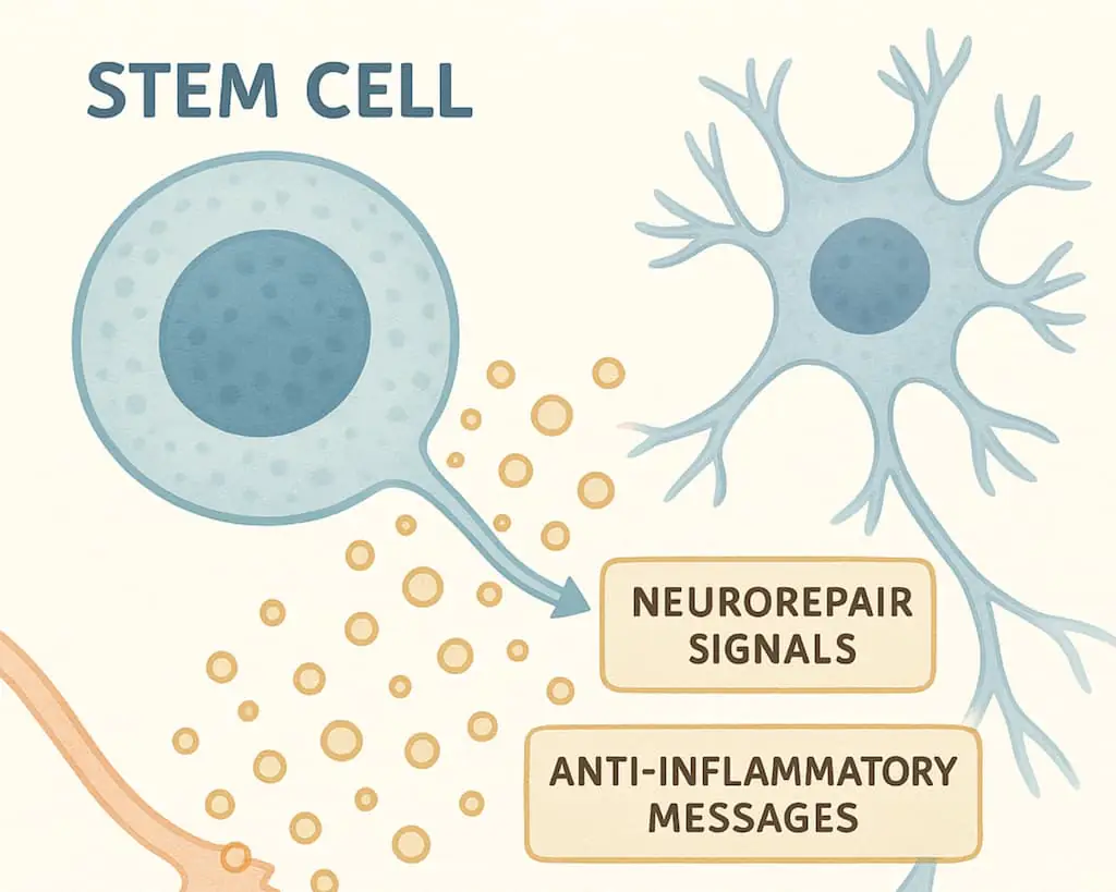 MSCs可能不會直接“修復”神經,但通過影響周圍環境,它們可以幫助改善神經代謝和功能。 MSCs可能不會直接“修復”神經,但通過影響周圍環境,它們可以幫助改善神經代謝和功能。
