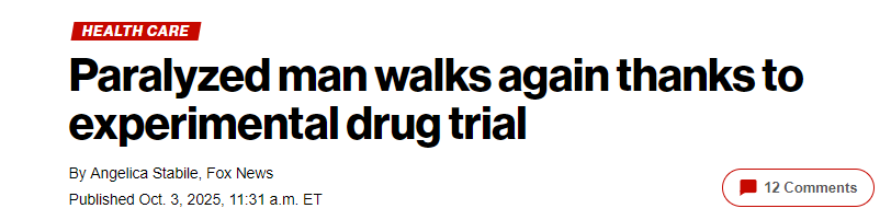 癱瘓男子因?qū)嶒?yàn)性藥物試驗(yàn)而重新行走 癱瘓男子因?qū)嶒?yàn)性藥物試驗(yàn)而重新行走