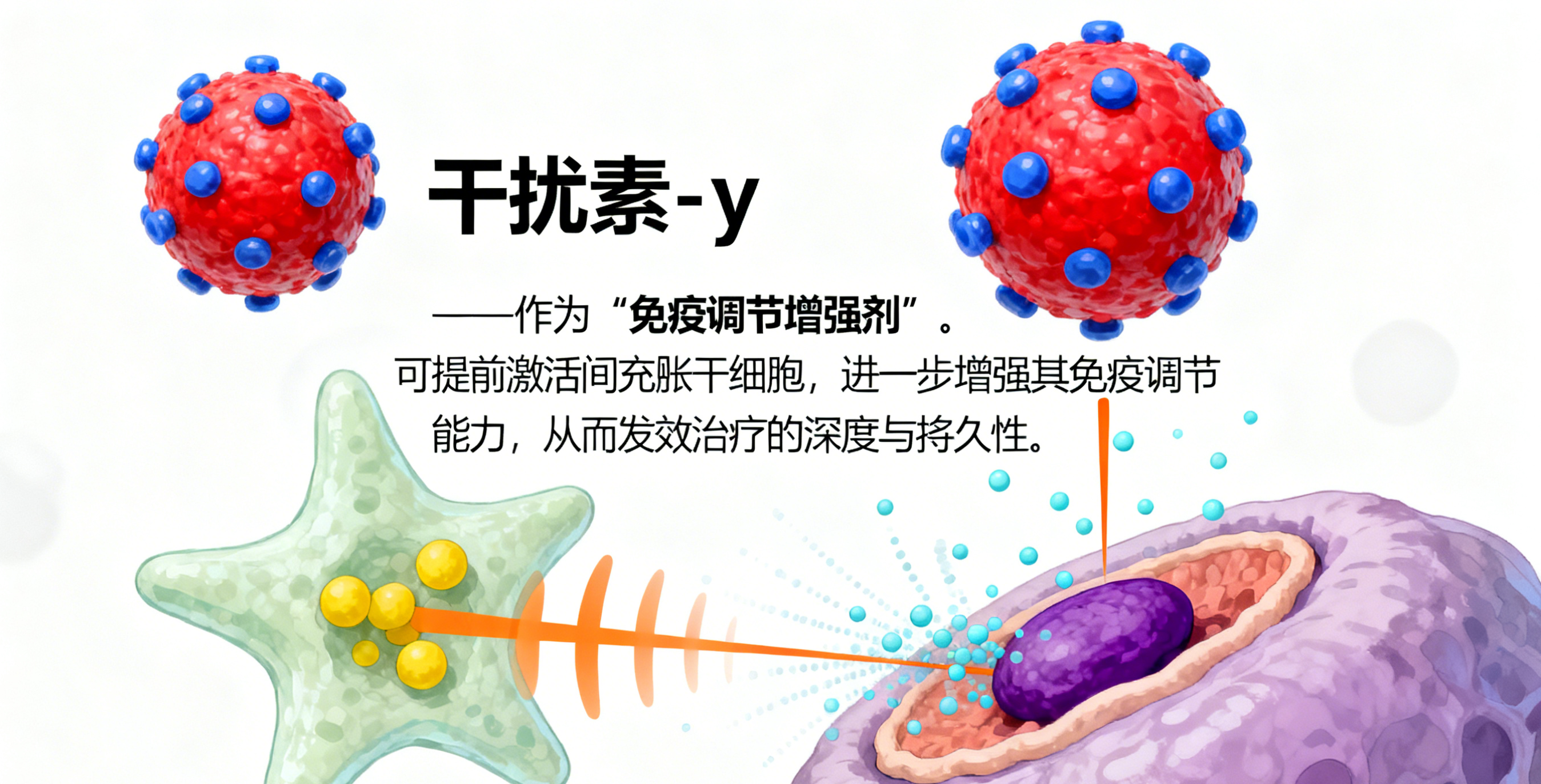 干擾素-γ作為"免疫調(diào)節(jié)增強(qiáng)劑",可提前激活間充質(zhì)干細(xì)胞,進(jìn)一步增強(qiáng)其免疫調(diào)節(jié)能力,從而提升治療的深度與持久性 干擾素-γ作為"免疫調(diào)節(jié)增強(qiáng)劑",可提前激活間充質(zhì)干細(xì)胞,進(jìn)一步增強(qiáng)其免疫調(diào)節(jié)能力,從而提升治療的深度與持久性
