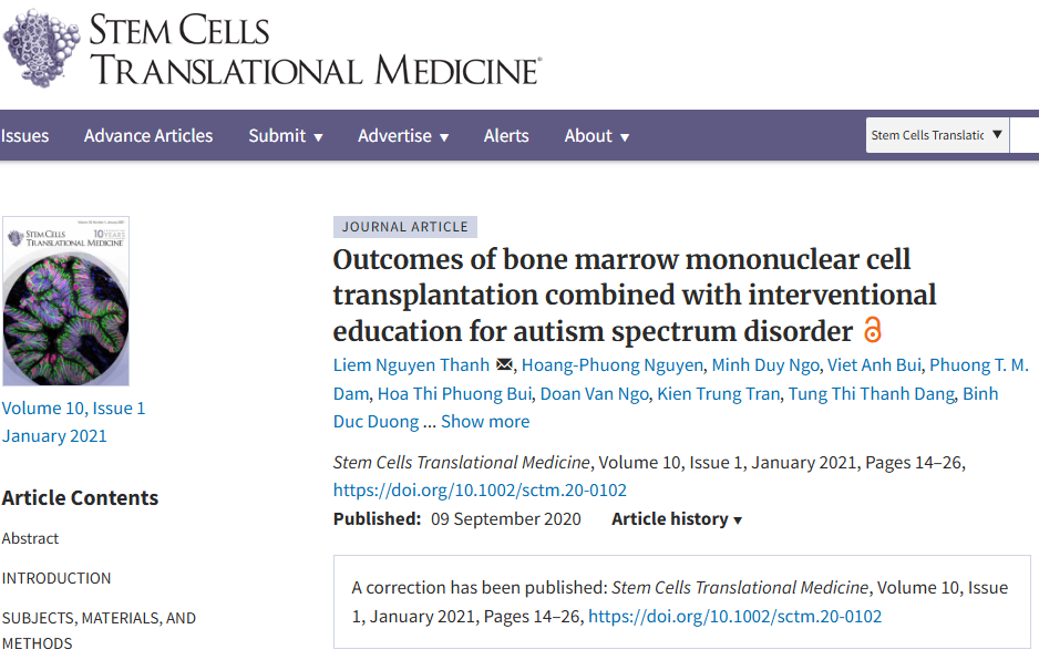 骨髓單核細胞移植聯(lián)合干預教育治療自閉癥譜系障礙的療效 骨髓單核細胞移植聯(lián)合干預教育治療自閉癥譜系障礙的療效
