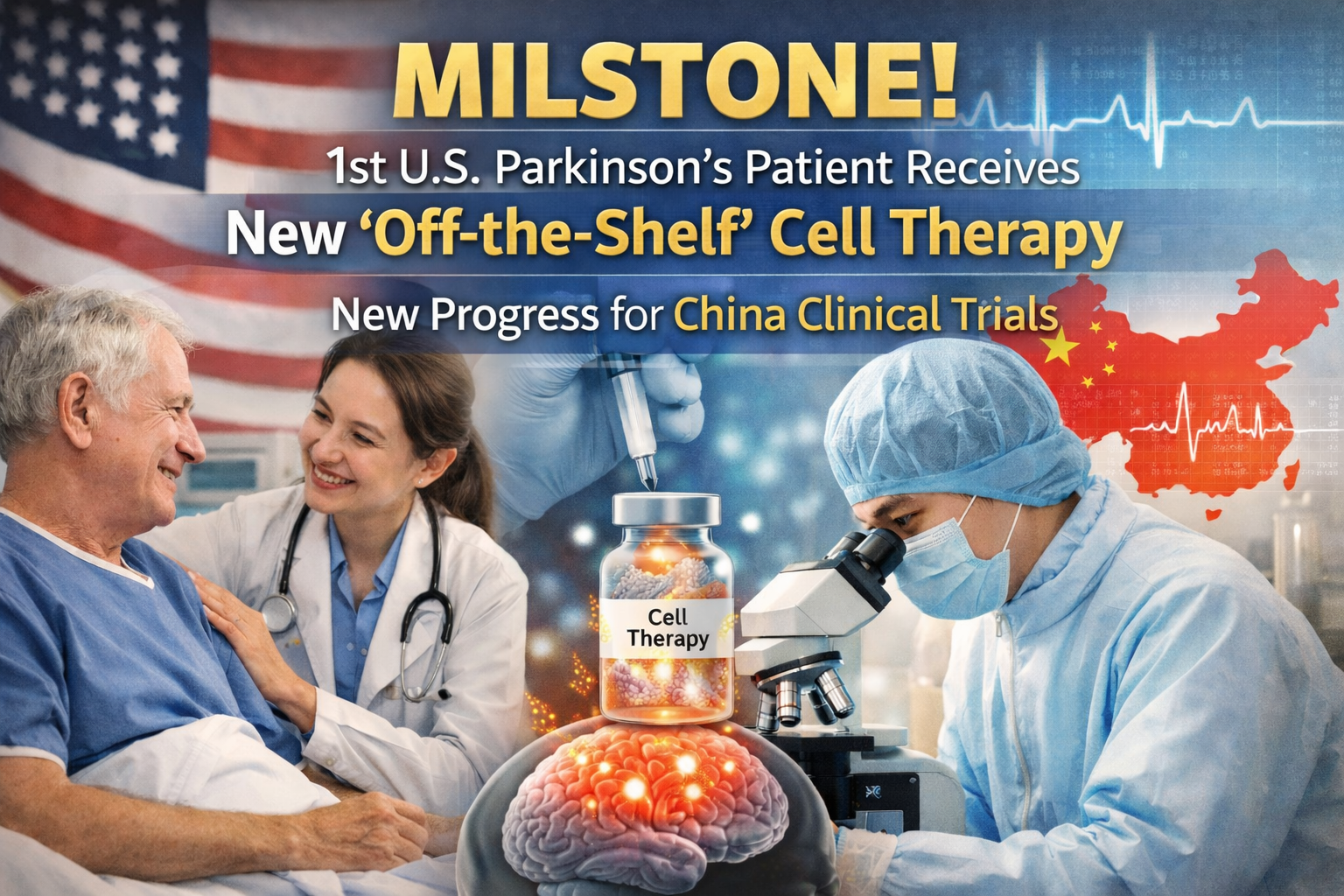 里程碑！美國首位帕金森病患者接受新型“即用型”細胞療法，中國臨床亦迎新進展